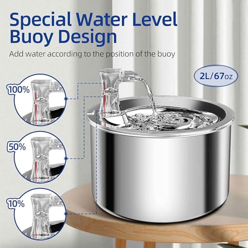 Fuente para gatos de acero inoxidable REUset 2L miniatura 4