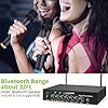 LiNKFOR UHF Wireless Microphone System, Dual Channel with Bluetooth 4.2 Receiver & 3-Mic Capacity, 164ft Range for Karaoke, Wedding, Church, DJ Stage #2