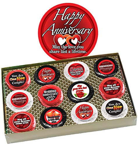 Anniversary - "COOKIE TALK" Chocolate Covered Cream Filled Sandwich Cookies- 12 PC
