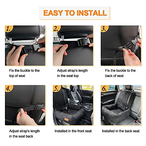 Dog Car Seat Pet Booster Car Seat For Small Mid Dogs, Dog Car Seat Is Safe And Comfortable, And Can Be Disassembled For Easy Cleaning, Comfy Ultra Soft Car Travel Bed #TOP4