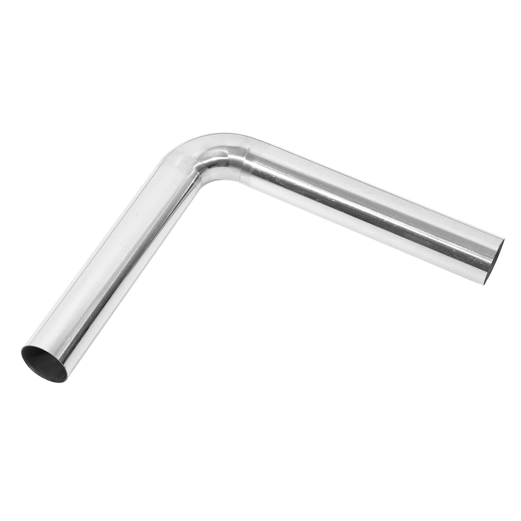 X AUTOHAUX 90 Degree Bend 2" OD Car DIY Custom Mandrel Exhaust Pipe 2 Inch Tube Pipe 12.99 Inch End to End T304 Stainless Steel Universal Fit