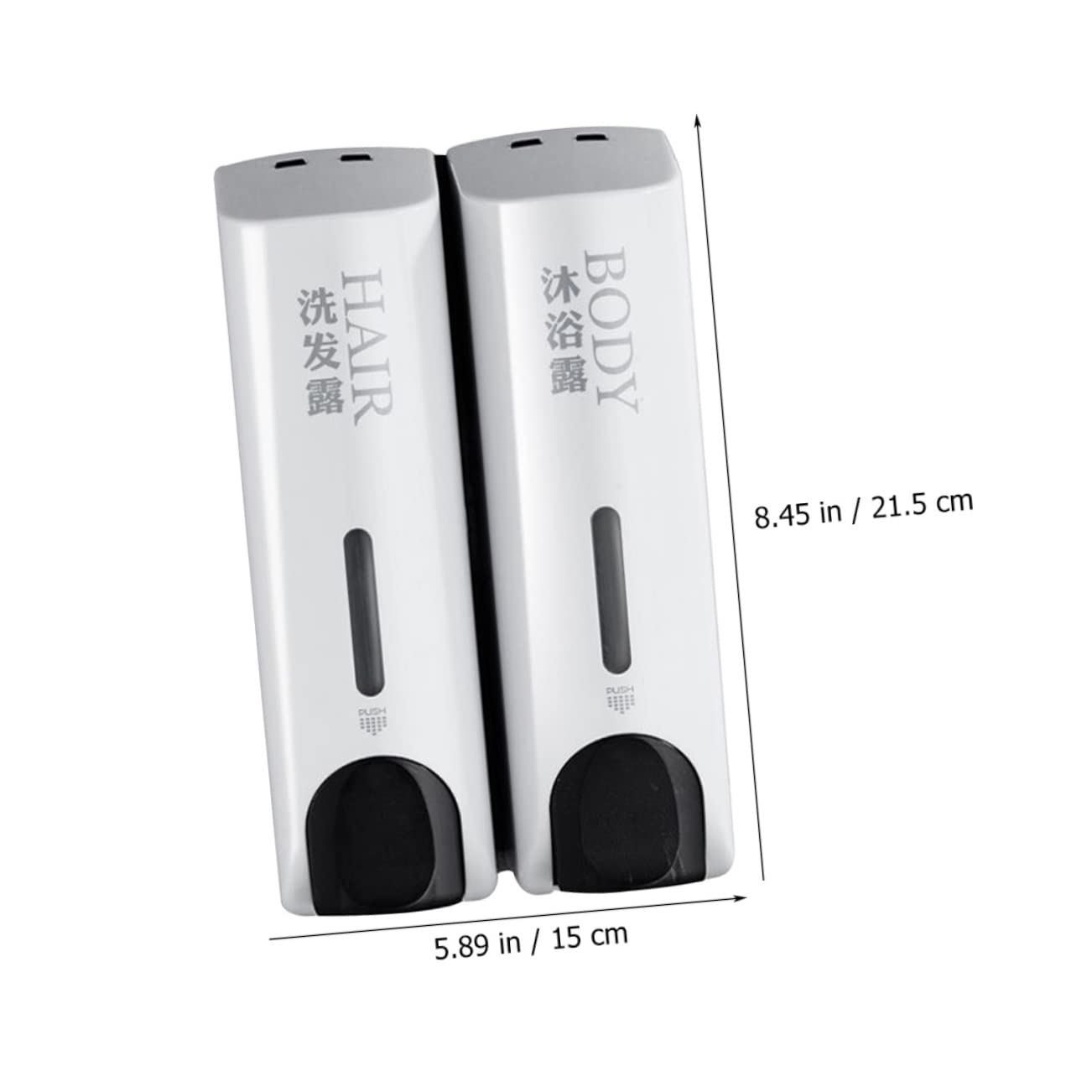 Dispensador de Jabón de Pared Recargable para Ducha y Gel de Ducha Diseño Ligero y Estilo Sencillo, Adecuado para Uso en Casa y Viaje
