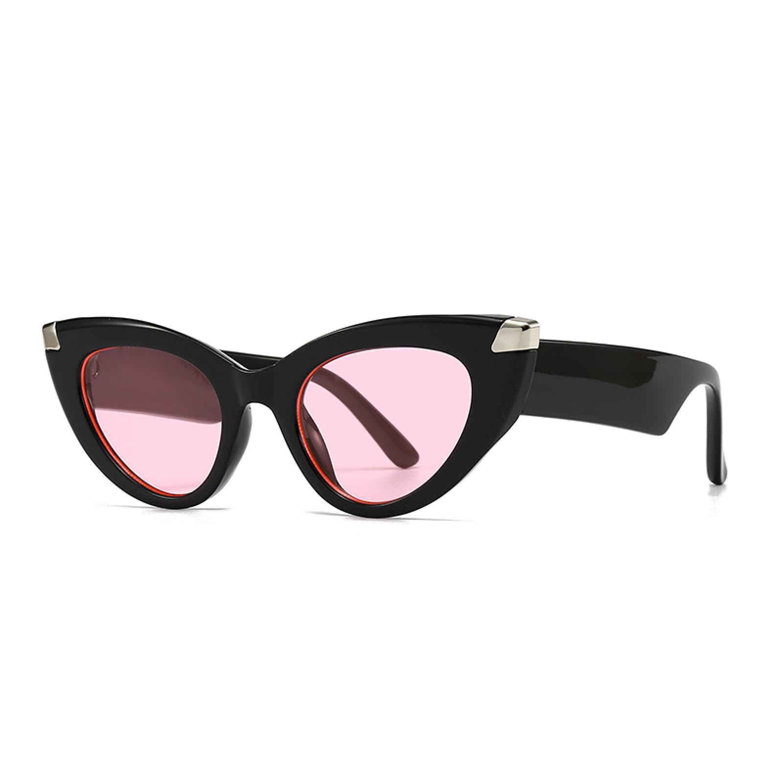 Modne męskie i damskie wąskie okulary przeciwsłoneczne ze wzorem zebry Okulary przeciwsłoneczne typu cat eye