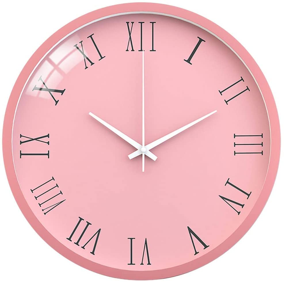 Horloge murale rose pour chambre de fille et princesse