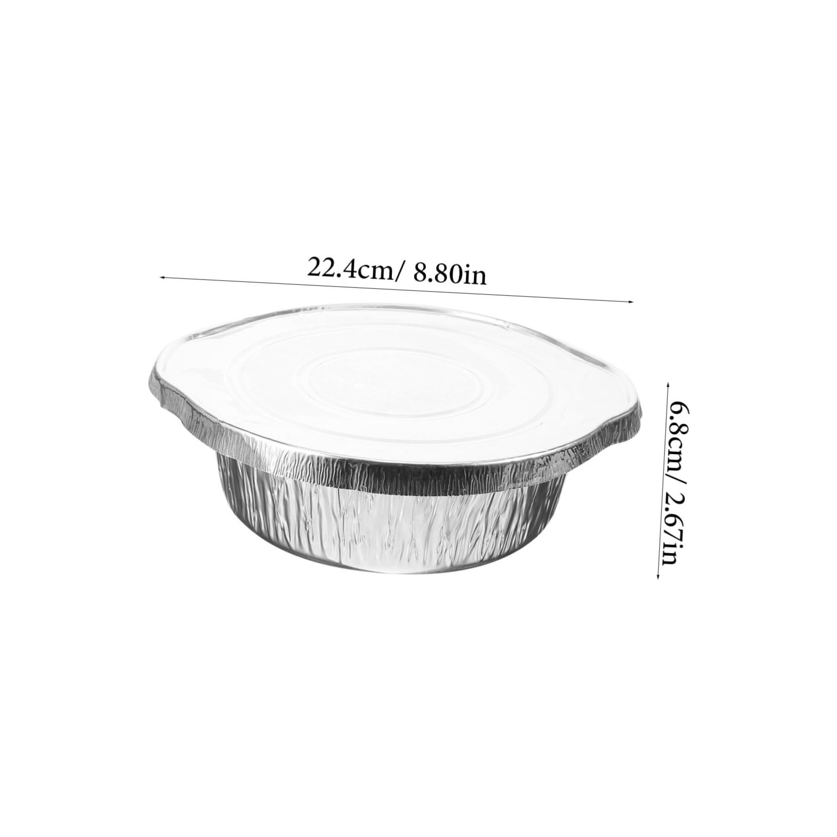 Hemoton Multi-use Food Pot Portable Camping Grill Pan Heavy Duty Tin Foil Pans Lids for Outdoor Indoor Cooking