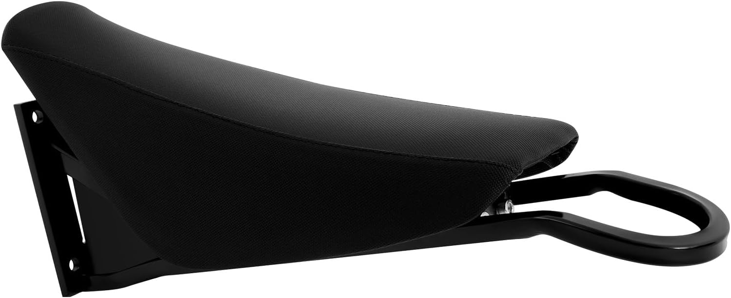 Universal Motorcycle & Bicycle Saddle Seat - PU Leather Vintage Cruiser Style Comfortable Replacement Seat for Beach Cruiser, Mountain Bike, Electric Bike (Black)