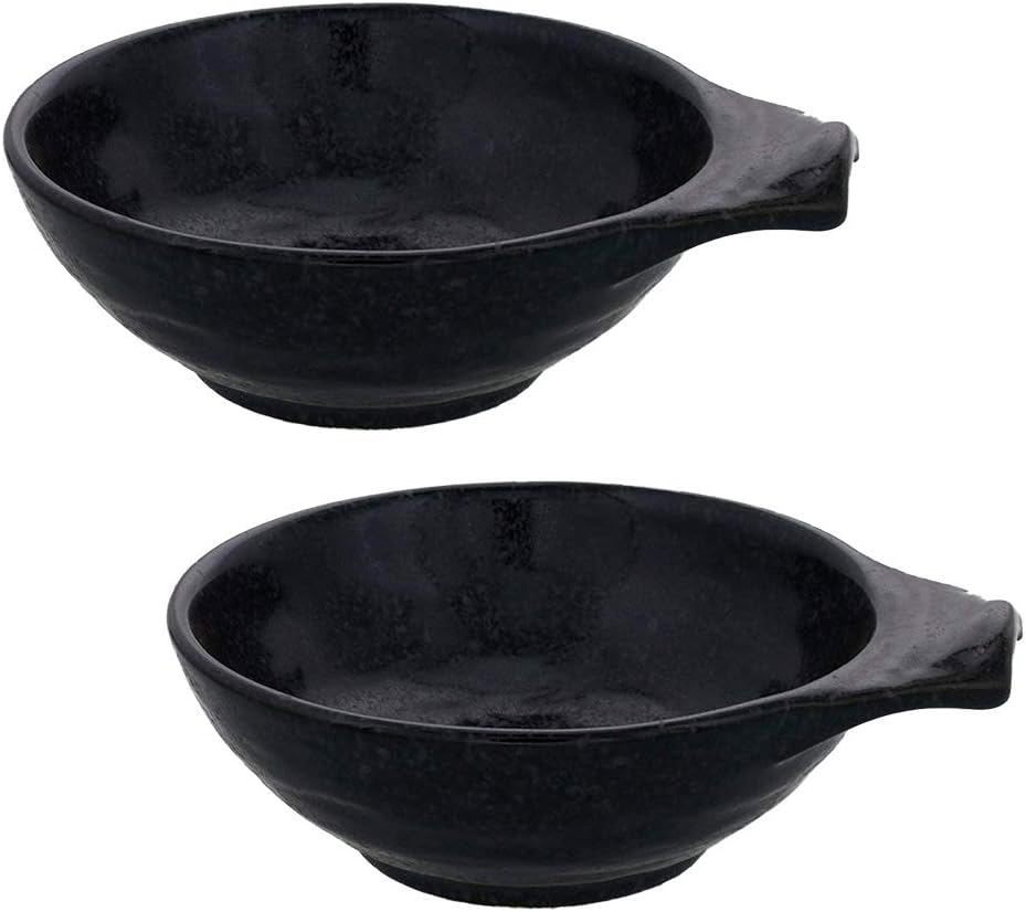 Tableware East Hot Pots Bowl Easy to Hold Tonsui Bowl Matte Black Set of 2 -Made in Japan