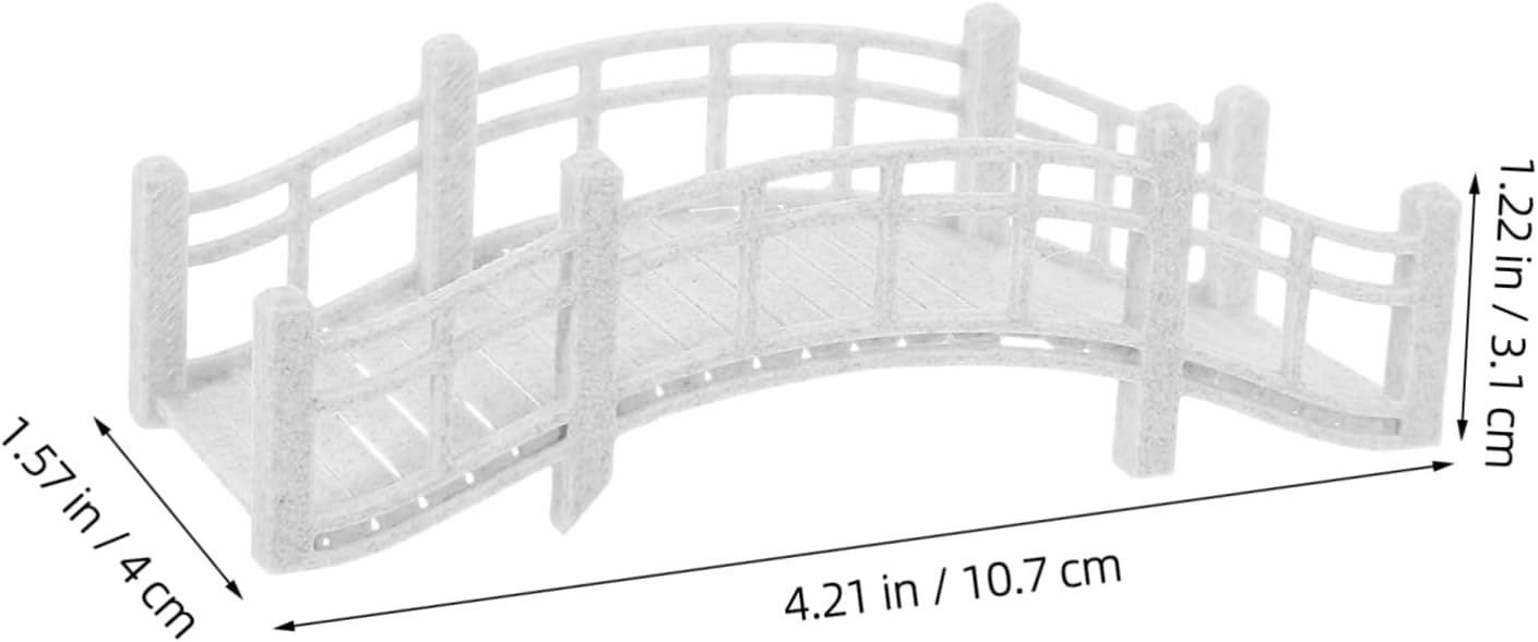 Hemoton Xmas Miniature Arch Bridge for Fairy Garden and Sand Table Display