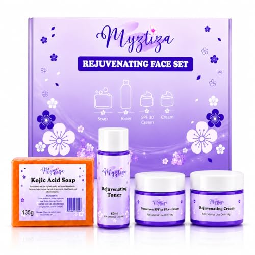 Myztiza Rejuvenating Face Set: Soap Toner Rejuvenating Cream & SPF 30