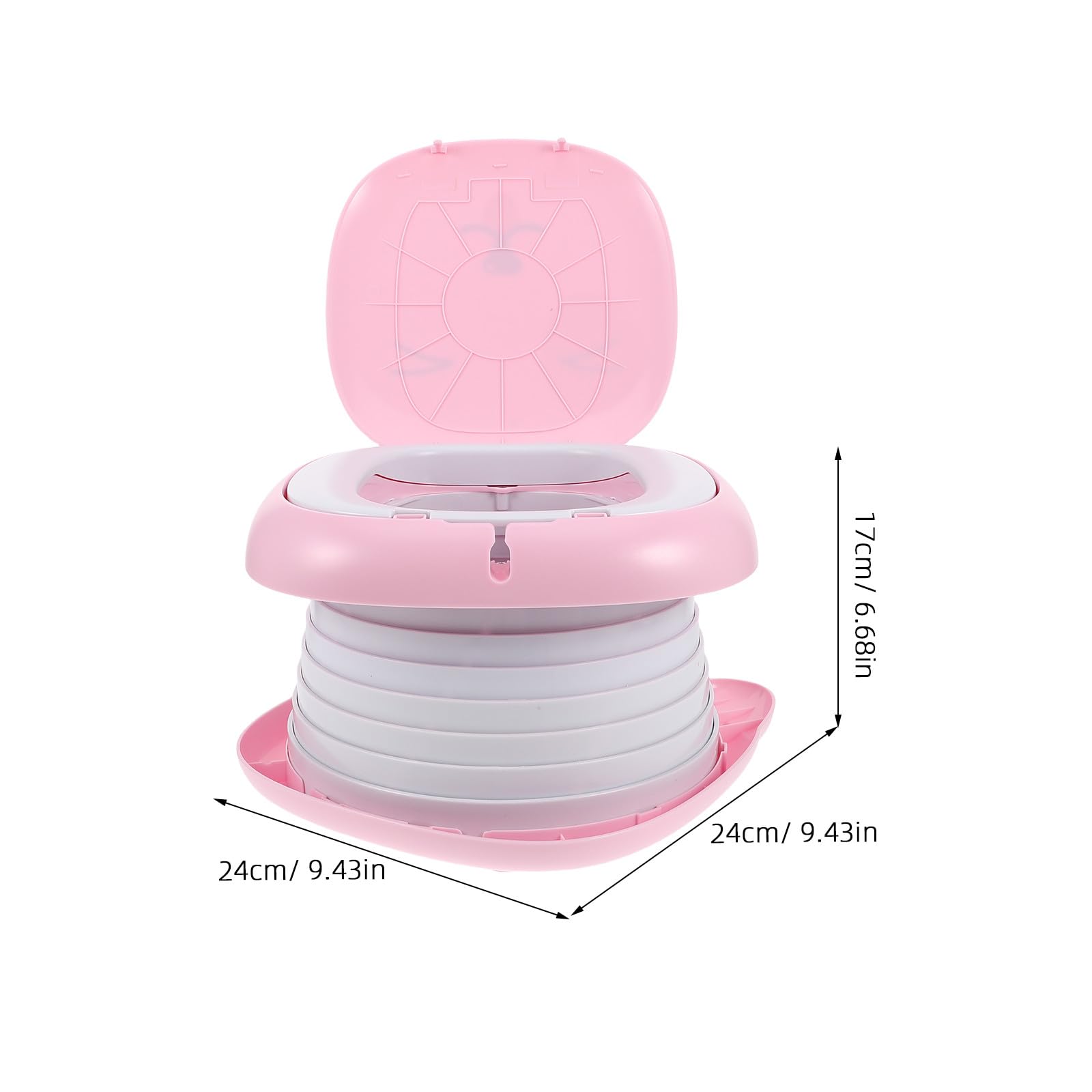 Didiseaon Vasino Leggero per Pieghevole Plastica e Bambini in Portatile Pp Manico, Design Compatto ed Campeggio Uso Indoor Outdoor