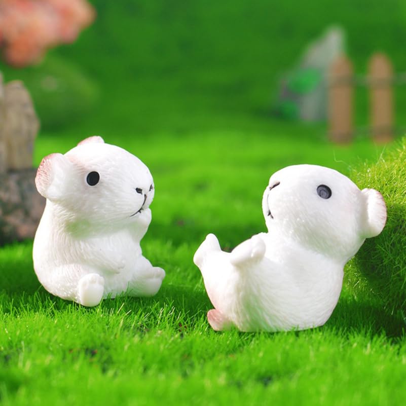 Image of balacoo 6Pcs Miniature Guinea Pig Resin Figurines Tiny Animal Model for Micro Landscape or Flowerpot Landscaping Garden Animal Statues Toy House Decoration Patio Lawn & Garden Decor