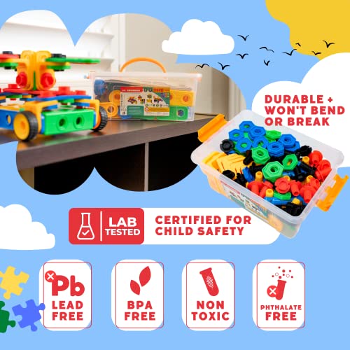 Eti Toys, Stem Learning, 172 Piece Original Educational Construction Engineering Building Blocks Set For 3, 4 And 5+ Year Old Boys & Girls, Creative Fun Kit, Best Toy Gift For Kids Ages 3Yr – 6Yr #TOP4