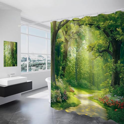 Rideau Douche fleurs sauvages imperméable lavable 240x200 - 2