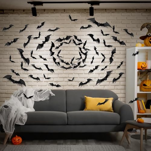 LUDILO 100pcs Bats Halloween Decorations の商品画像 4