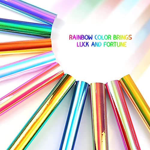 Holographic Permanent Vinyl - Adhesive Vinyl Holographic 12 Sheets Permanent Vinyl 12X12" For Cricut Bonus 2 Transfer Tape For Diy Decal Sticker Gifts For Mother's Day By Transwonder #TOP2