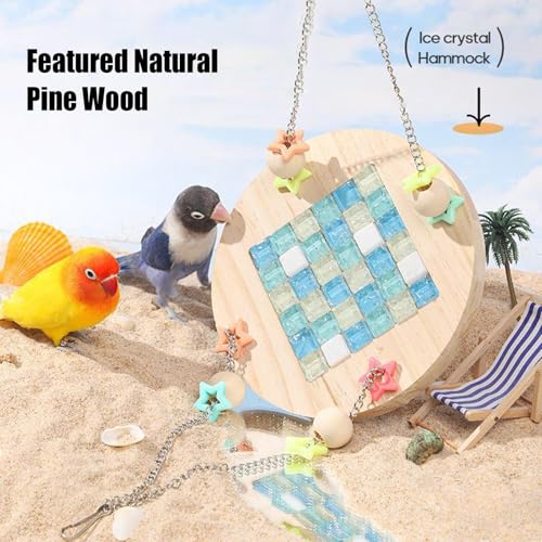 Rede Para Papagaios | Rede Refrescante Para Papagaios,Brinquedo Balanço Resistente A Mordidas, Cama