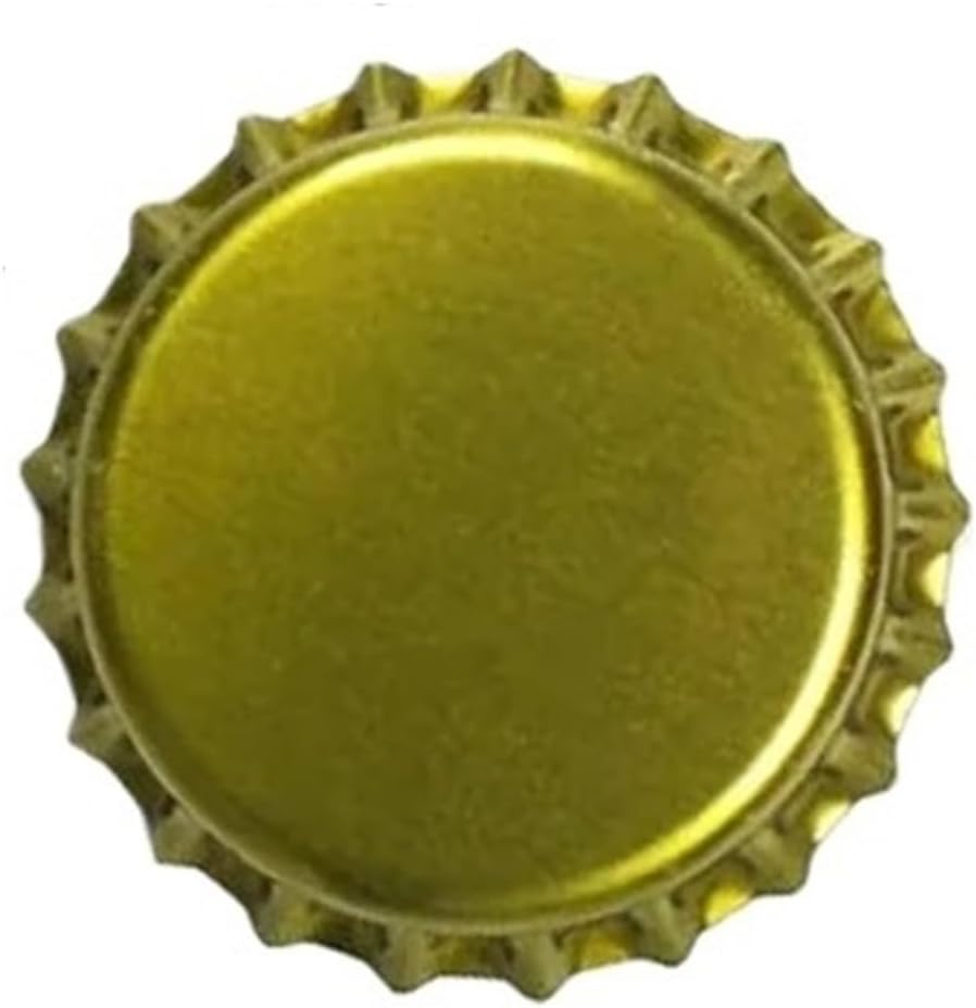 100Pcs/Lot Beer Bottle Crown Caps Oxygen Absorbing Seal Beer Bottle Caps for Home Brewing(Gold)