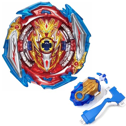 Desamvap Bey Brust Tops B-173 Kampfkreisel Infinite Achilles Metal Fusion DB Bey Layer Kreisel Right Spin Battle Kreisel Spielzeugset mit Starter und Griff, Geburtstag Kinder Spielzeug