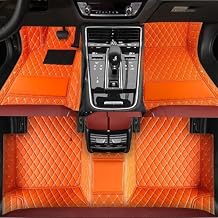 TREGOO All Weather Custom Car Mats Fit for 1996-2025 Honda Civic Coupe/Sedan/Type R/Insight/Hatchback, Front & 2nd Row, Luxury car Floor mats Orange