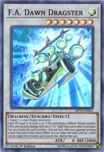 Yu-Gi-Oh! - F.A. Dawn Dragster - MP19-EN061 - Super Rare - 1st Edition - 2019 Gold Sarcophagus Tin Mega Pack