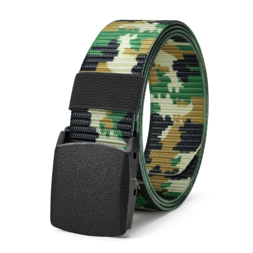 Image of JASGOOD Nylon Canvas Breathable Military Tactical Men Waist Belt With Plastic Buckle