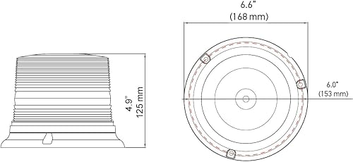 Miniatura 14 de HELLA H27115001 K-LED 40 Luz de advertencia de baliza compacta de montaje fijo, patrones intermitentes, impermeable, 11-110VDC, ámbar