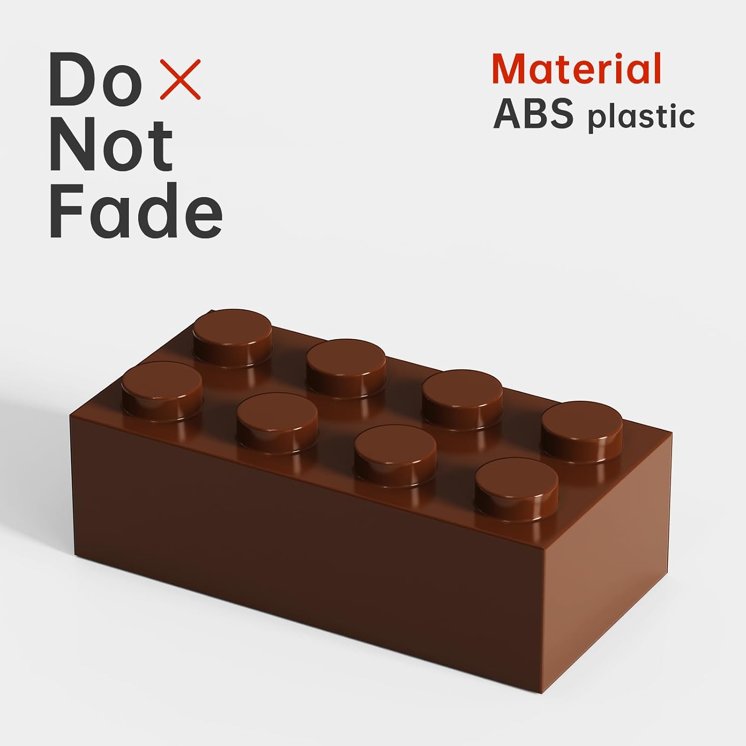 Classic Bulk Brick Block 2x4, 200 Piece Building Brick Brown, Compatible with Lego Parts and Pieces 3001, Creative Play Set - Compatible with Major Brands(Colour:Brown)