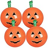ArtCreativity Pumpkin Inflates, (Set of 4), 14 Inch Blow-Up Jack-O-Lanterns, Inflatable Halloween Pumpkins Decorations, Halloween Party Supplies, JackoLantern Inflate, for Indoor and Outdoor Use