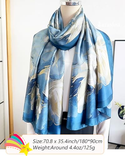 Saiusloa Dress Scarves Shawl Wraps Long Silky Scarf for Women Dressy Fashion Lightweight for Decorative Formal Evening Gowns-1037