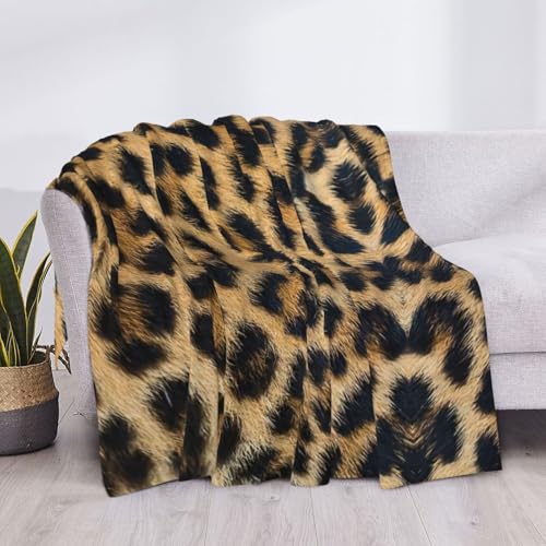 Couverture de lit légère EdWal en microfibre imprimé léopard douce - 6