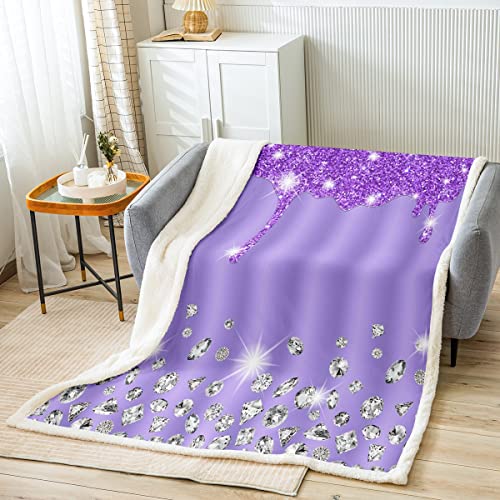 Manta plateada con purpurina  sin purpurina