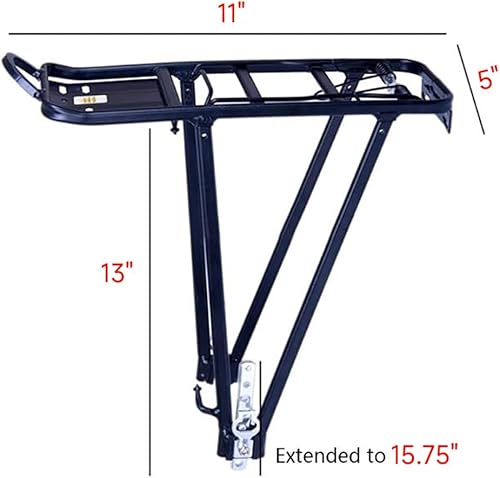 Miniatura 5 de Portaequipajes universal para bicicleta con abrazadera para marcos de 26 a 29 pulgadas
