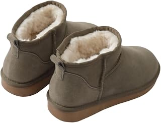 Mini Boots for Women,Classic Mini Short Ankle Boot Fur Lined,Warm Fur Lined Winter Snow Warm Slip on Anti-Slip Boots