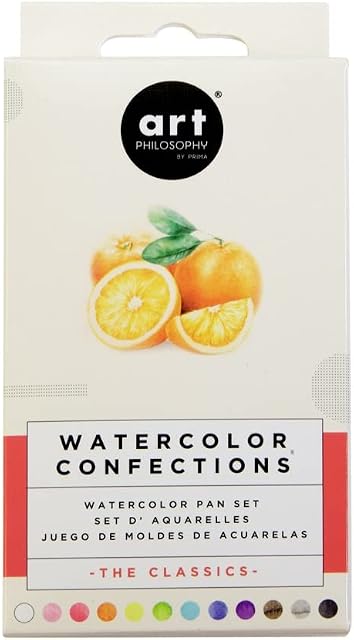 Prima Marketing Prima Confections Watercolor Pans 1-The Classics, Other, Multicoloured, 12 Count (Pack of 1)