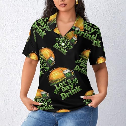 Polo de manga corta casual para mujer ideal en terrazas y fiestas de San Patricio 2