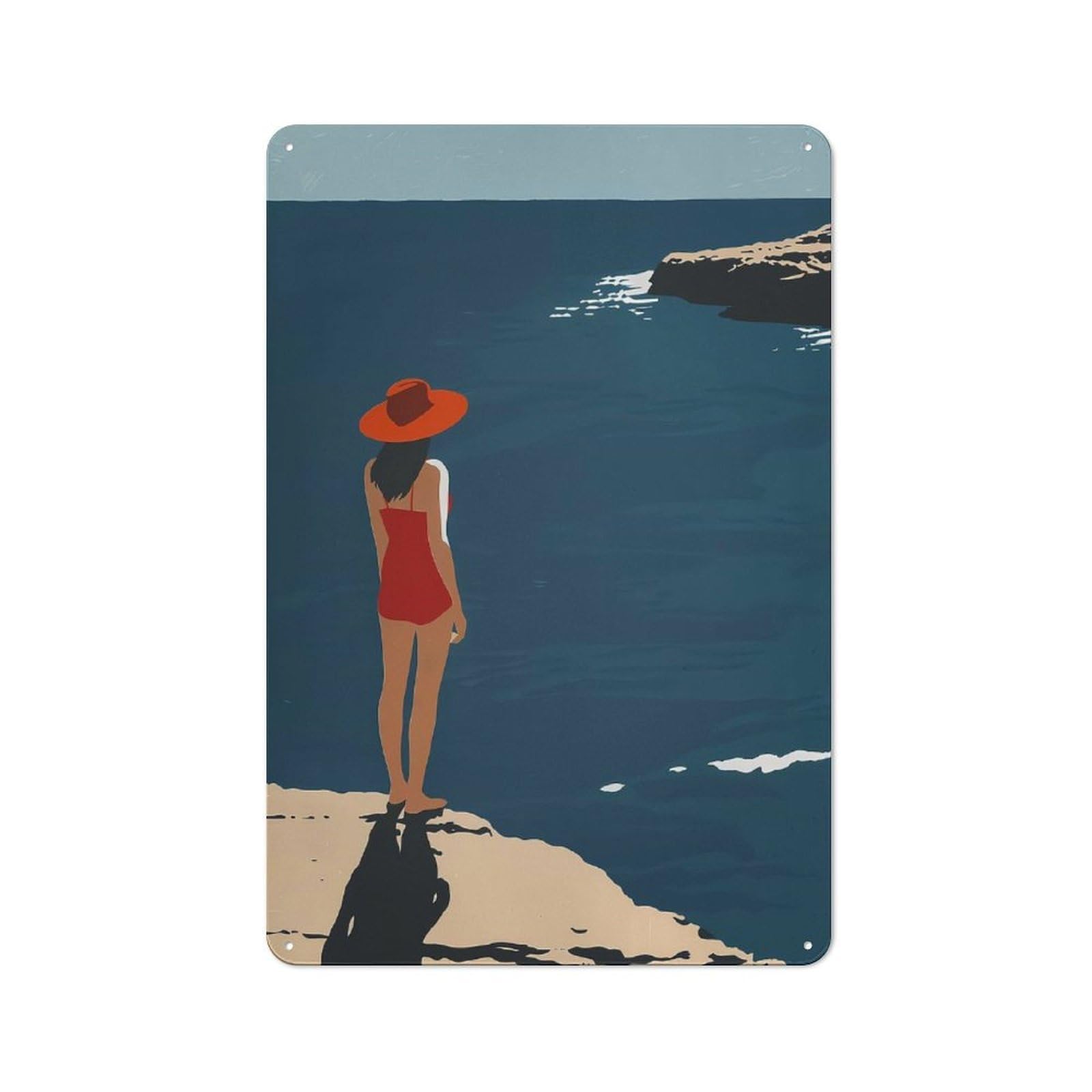 Classic Decorative Tin Plaque 30x20cm Featuring Summer Holidays, Novelty Wall Art for Home, Shop, Pub Or Studio Wall