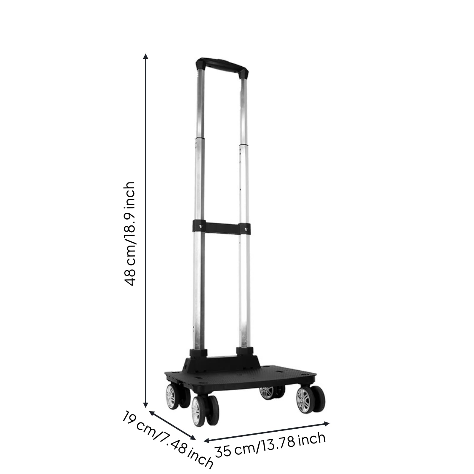 Carrello con 4 Ruote Metallico