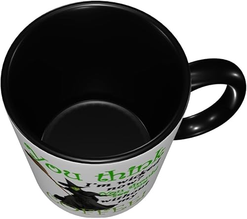 Miniatura 4 de You Think I'm Wicked Now, You Should See Me Without My Coffee! Taza de café de cerámica de 11 onzas  Tazas divertidas con mango negro