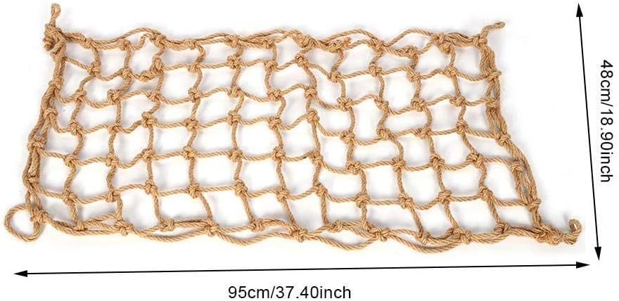 Tnfeeon 1PCS Parrots Climbing Net, Medium Large Size Parrots Hemp Rope Hanging Swing Bird Game Cage Toy Accessories