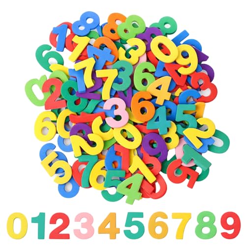 260PCS Numbers Foam Stickers, Self-Adhesive Felt Numbers Self Adhesive 1-9 Number Alphabet Sticker, Foam Number Stickers for DIY Crafts Scrapbooking Project Party Decorations, Colorful