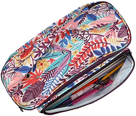 Coopay Yarn Storage, Project Bag for Crochet and Knitting, Knitting Bags and Knitting Organizers, Knitting Bag with Compartment and Pocket, Large Wool Bag Yarn Holder 12×6.1×7.3 Inches, Forest