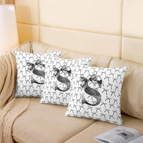 Housses de coussin patchwork chic nœud papillon Manfei double face