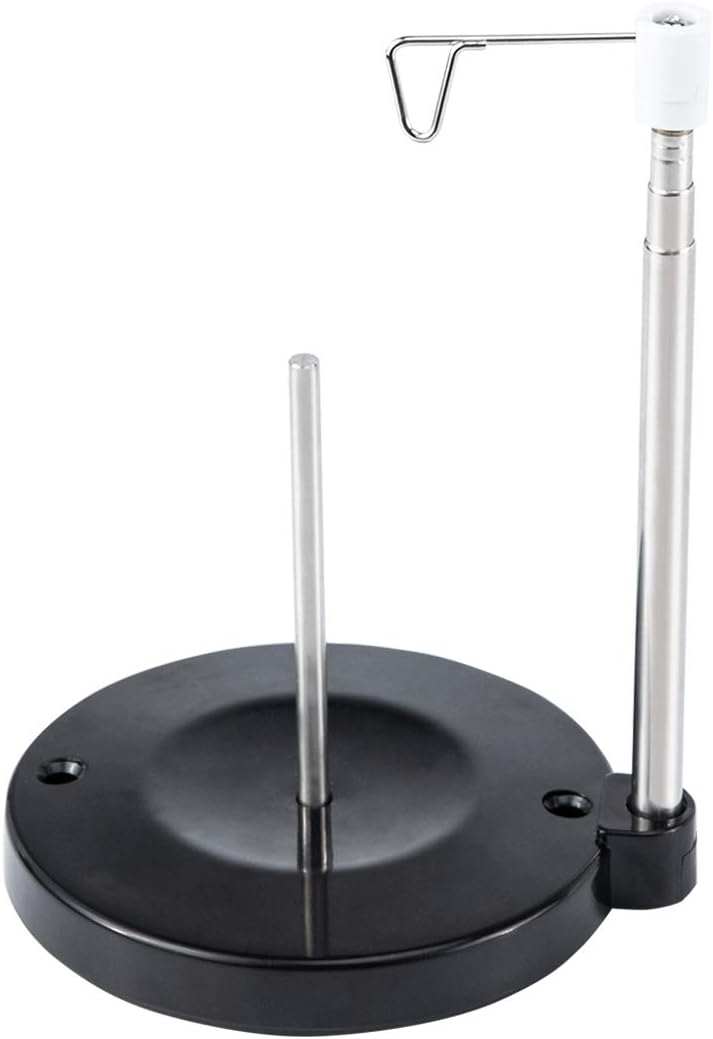 Sew Tech Adjustable Cone Thread Stand Spool Holder for Sewing Machine Embroidery Quilting Serger Machines, Single Thread Stand for Smoother Feed, Large Spool Holder with Steady Heavy Plastic Base