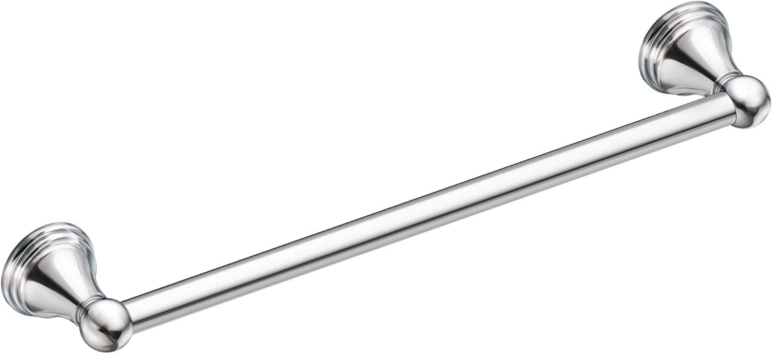 Moen DN8424CH Preston Collection 24-Inch Bathroom Single Towel Bar 3/4 Inch Bar, Chrome - - 