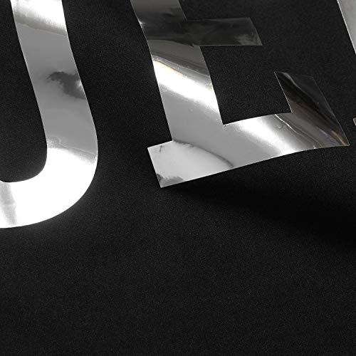 Pesion Womens Off The Shoulder Tops Sexy Shiny Shirts Long/Short Sleeves Fashion Graphic T-Shirts Blouses, Black+ Silver Xxx-Large #TOP4