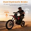 AMYET VT300 Electric Dirt Bike for Teens & Adults, Peak 3000W 40MPH Electric Motorcycle with 48V/23.4 AH Battery Ebike, Full Hydraulic Brakes and Suspensions Mountain Off-Road E Dirt Bike, Red