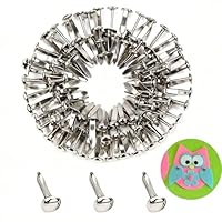 xinxinlovee 100 Stück Mini Brads Musterbeutelklammern Rundkopfklammern Musterklammern Metall Rundkopfklammern Scrapbooking Brads Musterklammern Für Büro Papier Briefklammern Basteln Handwerk DIY