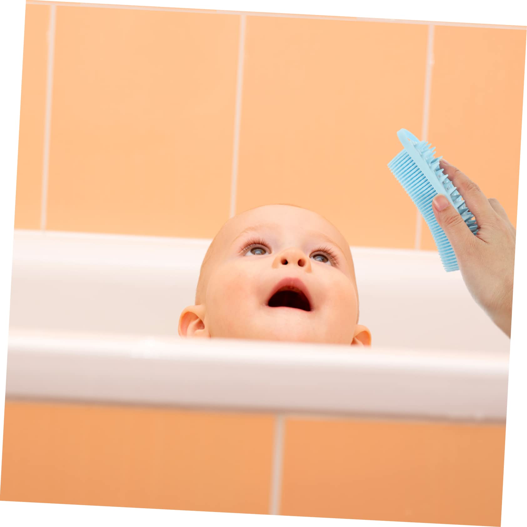 WOONEKY Shower Body Scrubber Boys and Girls Head Massager Hair Scalp Massager Gentle Washing Brush