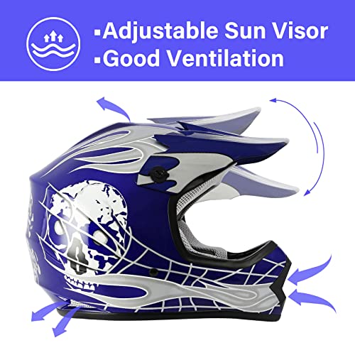 TCMT Youth Kids Dirt Bike Helmet DOT Approved Full Face Motocross Gear by TCMT - Used condition - Image 8