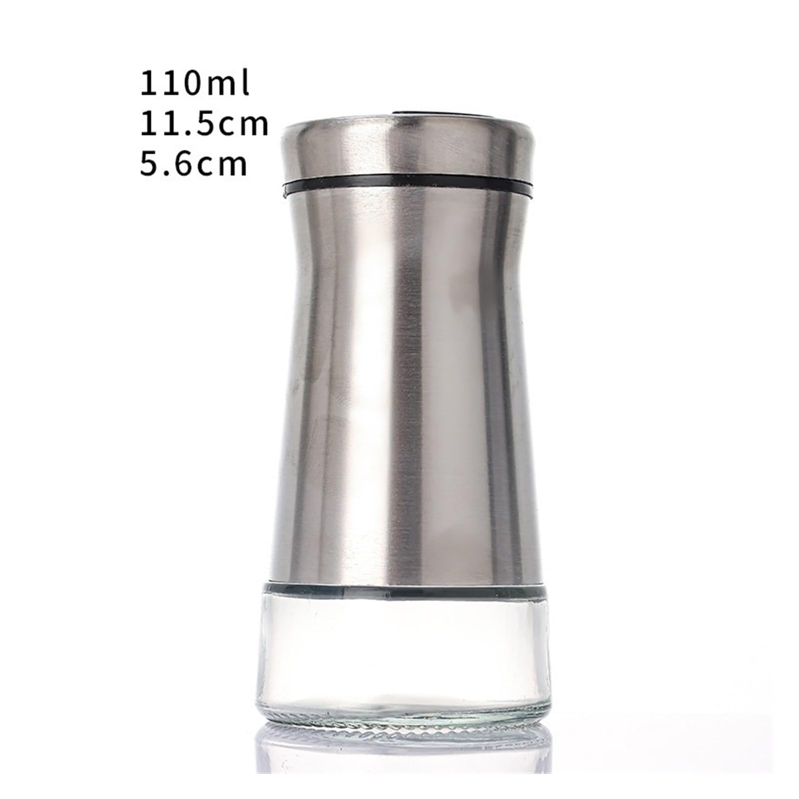 2pcs Kitchen Porous Stainless Steel Seasoning Bottle Pour Sucre